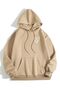سويت شيرت بقلنسوة كبير الحجم مطبوع عليه قلب بيج للجنسين