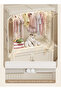 Stackable Clothes Storage Bins with Hanging Rod & Doors Folding - 3
