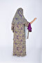 Printed Jalabiya Crystal Patterns with Shawl - 4