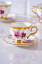 Saura 6-Person Porcelain Coffee Cup Set - 90 ml