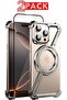 Minimalist Metal Frameless Case with 360° Kickstand for iP 16 Pro Max (Titanium+1 Glass) - 3