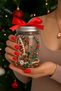 Christmas Themed Jewelry Jar 10 Pieces of Jewelry