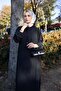 Tesettür Hooded Sportswear Two-Piece Suit Black
