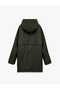 Leather-Look Waterproof K Hooded Coat with Faux Fur Inside and Zippered Pockets - 4