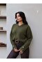 V-Neck Button Sleeve Soft Sweater - 4