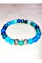 Blue Agate Natural Stone Bracelet 8 mm - 3