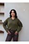V-Neck Button Sleeve Soft Sweater