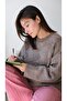 سترة نسائية أساسية ذات ياقة دائرية ونقشة البقلاوة للاستخدام اليومي - 2