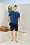 New Season Plus Size Midi Collar Shorts Luxury Design Pajama Set - 7