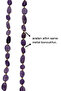 Amethyst Necklace 50 cm Amorphous Cut 460-1 - 5