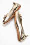 Perite Women's Genuine Leather Ballet Flats Gold with Elastic Back Color-Match Leather Lining - 8