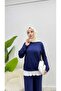 Modal Fabric Pleated Women's Tunic Tracksuit Set - 4