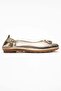 Perite Women's Genuine Leather Ballet Flats Gold with Elastic Back Color-Match Leather Lining - 5