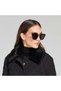 Collar Fur Collar Waist Gathered Beaded Coat - 3