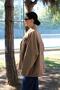 Camel Gold Button Detailed Trench Coat - 7
