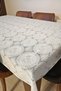 Lace Looking Oil-Cloth Table Cloth - Different Sizes - White Color-Ynhlka