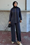 Zippered Double Suit Z5699 Navy Blue - 3