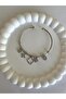 Adjustable Open Silver Bracelet with Clover and Flower Figured Zircon Stones - 7