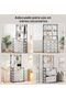 Shoe Organizer 3-in-1 57cm Wide with Doors, 4-Level Shoe Rack & 8 Hooks - 4