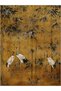 Semih Collection Yellow Themed Reed Storks Patterned Woven Base Modern Decorative Carpet 49 - 4