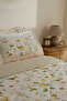 Aliana 100% Cotton 120 Thread Cotton Satin Double Duvet Cover Set - 4