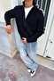 Zippered Knitted Cardigan - 2