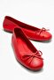 Poetry Women's Genuine Leather Ballet Flats Red Color-Match Leather Lining