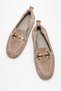 Women's Genuine Leather Loafers Casual Shoes with Elastic Back Mink Suede Mariner Color-Match Leather Lining - 2