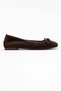 Poetry Women's Genuine Leather Ballet Flats Brown Suede Color-Match Leather Lining - 5