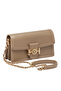 Beige Genuine Leather Women's Handbag - S25K1Bc80370-G3T - 2