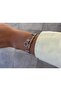 Adjustable Open Silver Bracelet with Clover and Flower Figured Zircon Stones - 3