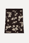 Women's Dark Brown Jacquard Floral Patterned Mini Skirt - 6