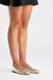 Perry Women's Genuine Leather Ballet Flats Gold Hand Knitted - 2