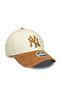 New York Yankees Women's Mlb Faux Suede Light Beige 9Forty Adjustable Hat - 6