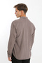 Collared Buttoned Long Sleeve Snap Fastener Velvet Men's Shirt - 7