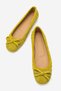 Preslie Women's Genuine Leather Ballet Flats Pistachio Suede Hand Knitted - 7