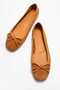 Poetry Women's Genuine Leather Ballet Flats Tan Suede Color-Match Leather Lining - 7