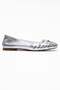 Perry Women's Genuine Leather Ballet Flats Lamé Hand Knitted - 5
