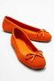 Poetry Women's Genuine Leather Ballet Flats Orange Suede Color-Match Leather Lining