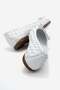 Preslie Women's Genuine Leather Ballet Flats White Hand Knitted - Color-Match Leather Lining - 6