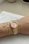 Cicos Special Design Dial Pink Gold Case Women's Wristwatch - 3