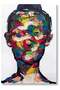 Woman Face Colour Themed Wall Art Painting Multicolour 40x60cm