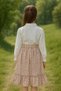 Blue 700-11-25 Girl's Shirt Detailed Floral Belted Dress Age 9/12 - 2