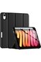 iPad Mini 7/6 Case 8.3" with Pencil Holder, Slim Trifold, Auto Sleep/Wake, Black