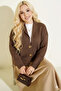 Gold Buttoned Short Knitwear Cardigan