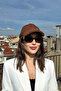 Women's Teddy Textured Winter Women's Visor Hat – Soft Lamb Fur Look Model - 4