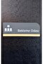 Matte Anthracite Waiting Room Customizable Directional Sign Self-Adhesive
