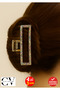 7 cm Colorful Stone Rectangular Gold Hair Clip – Sparkling and Modern Metal Barrette
