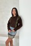 Crew Neck Diamond Pattern Knit Sweater Aw25Kz0079
