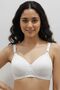 4 Pieces White Wireless Non-Padded Sponge Bra Wire-Free T-Shirt Bra - No Trace - 5